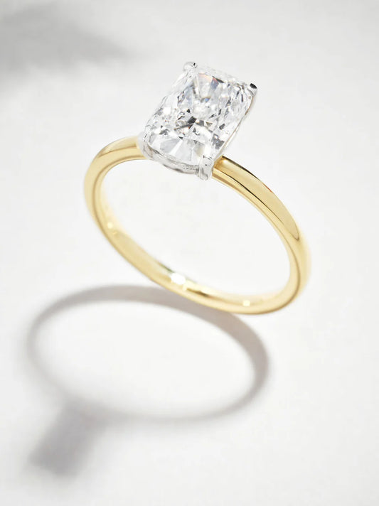 2 ct Elongated Cushion Lab-Grown Engagement Ring on Solitaire Setting