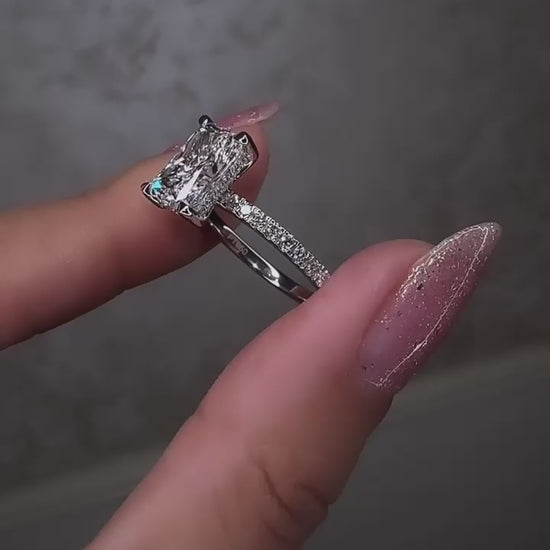 2 Ct Radiant Cut Lab-Grown Engagement Ring